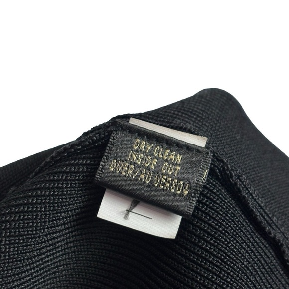 DANA BUCHMAN BEADED STRETCH BLACK DRESSY OPEN FRONT CARDIGAN SWEATER - Picture 9 of 10